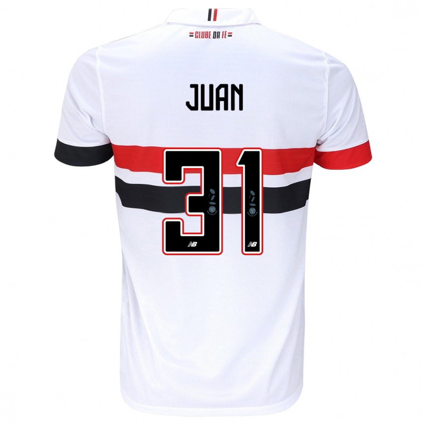 Homme Football Maillot Juan #31 Blanc Rouge Noir Tenues Domicile 2024/25