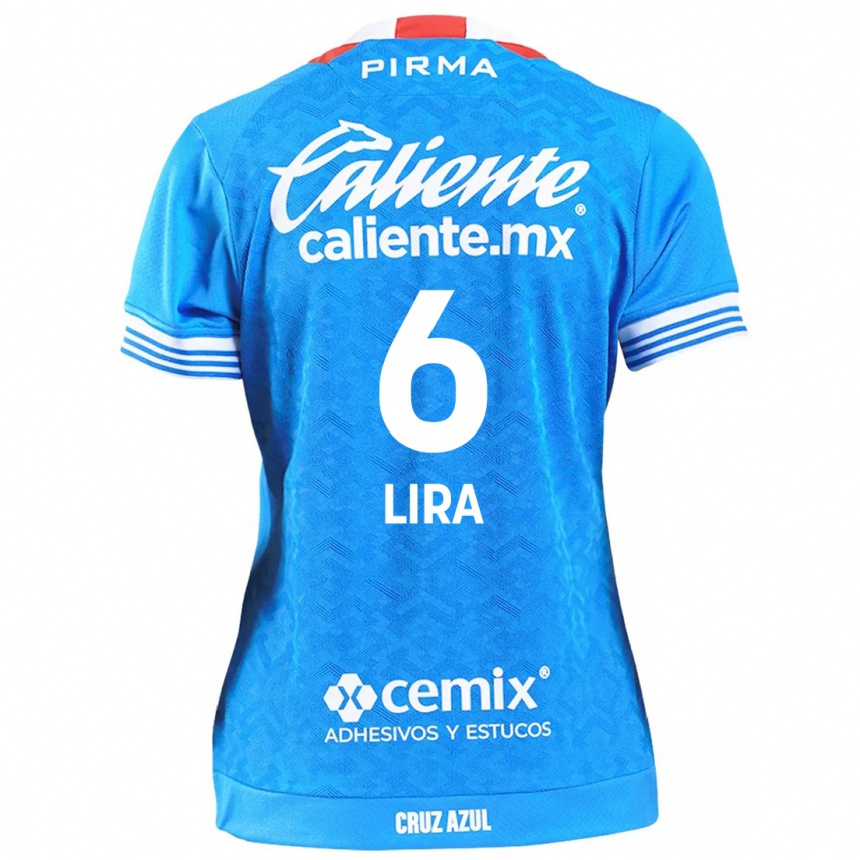 Homme Football Maillot Erik Lira #6 Bleu Ciel Tenues Domicile 2024/25