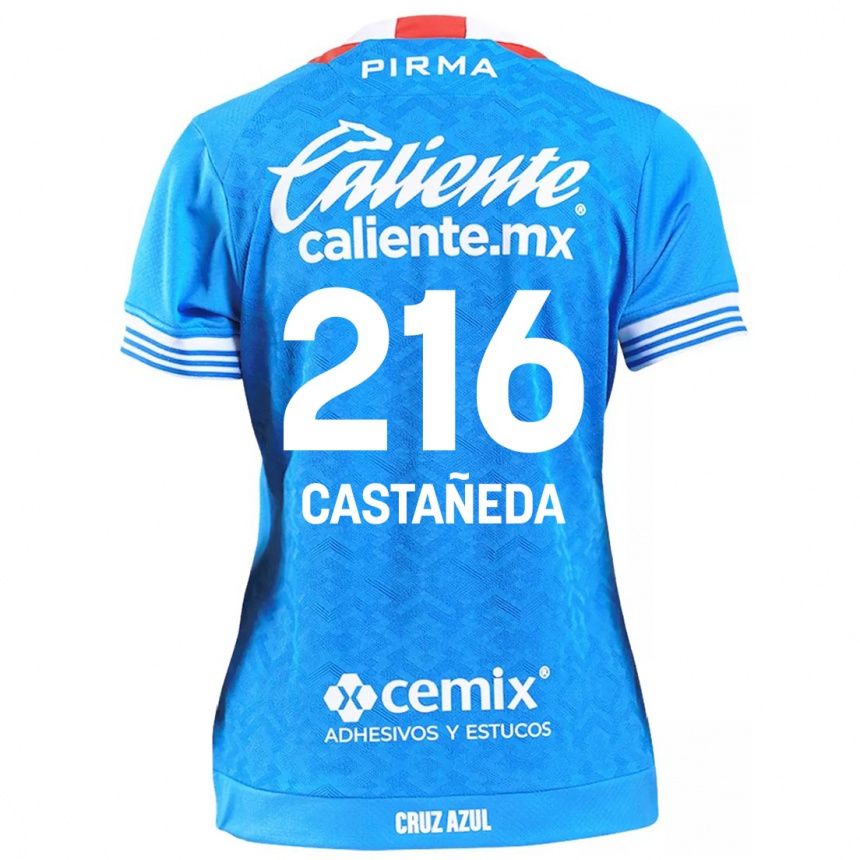 Homme Football Maillot Ian Castañeda #216 Bleu Ciel Tenues Domicile 2024/25