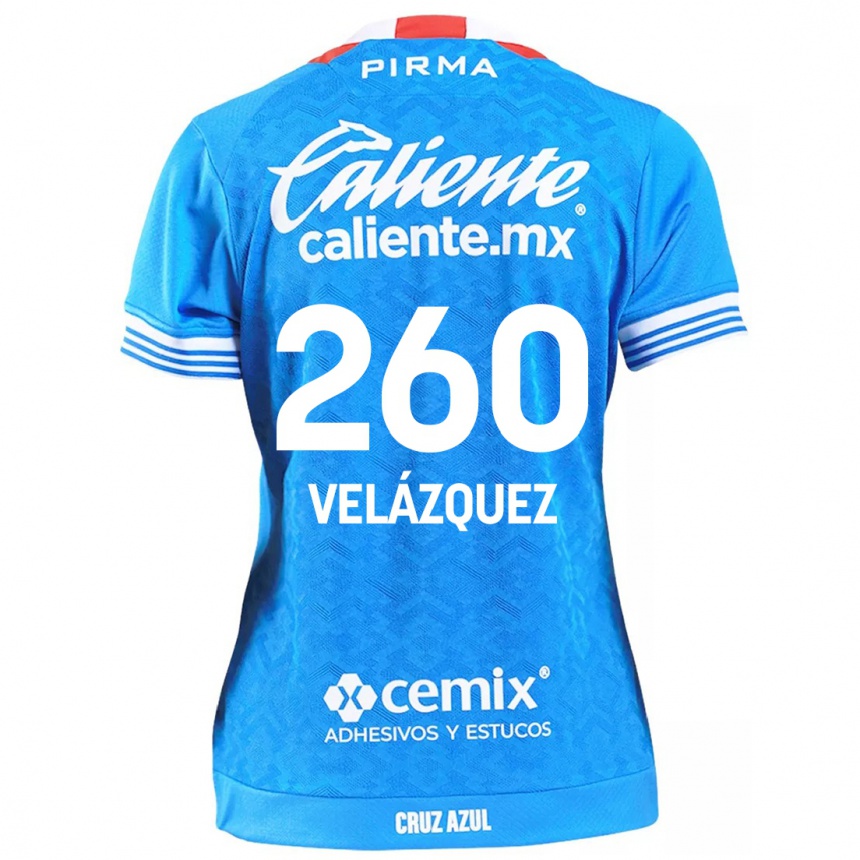 Homme Football Maillot Víctor Velázquez #260 Bleu Ciel Tenues Domicile 2024/25