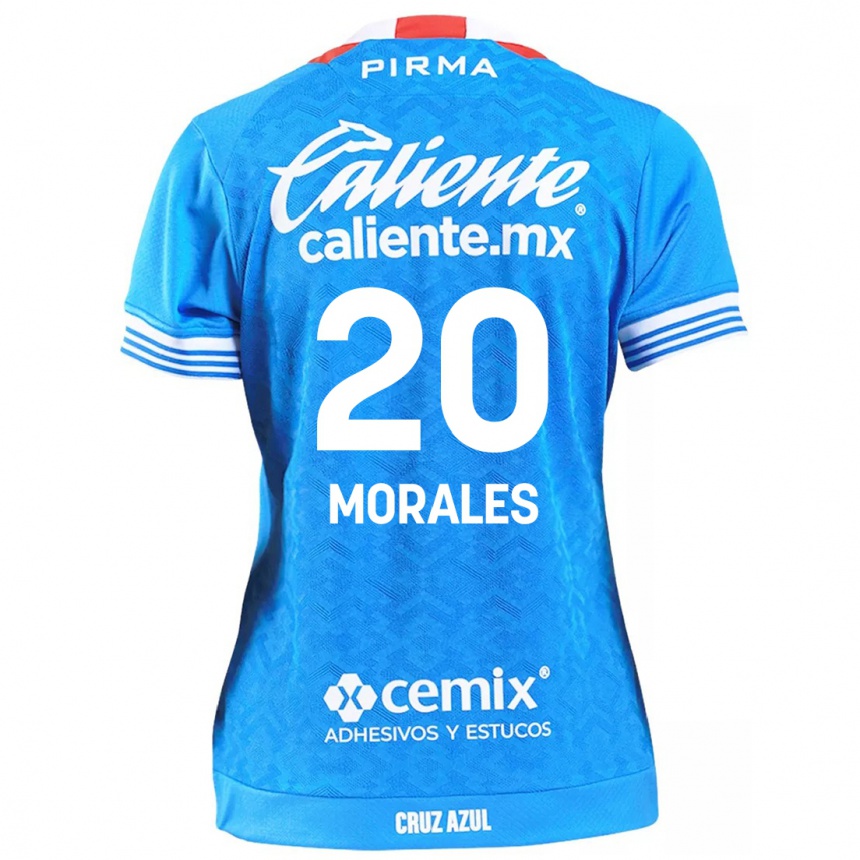 Homme Football Maillot Ivan Morales #20 Bleu Ciel Tenues Domicile 2024/25