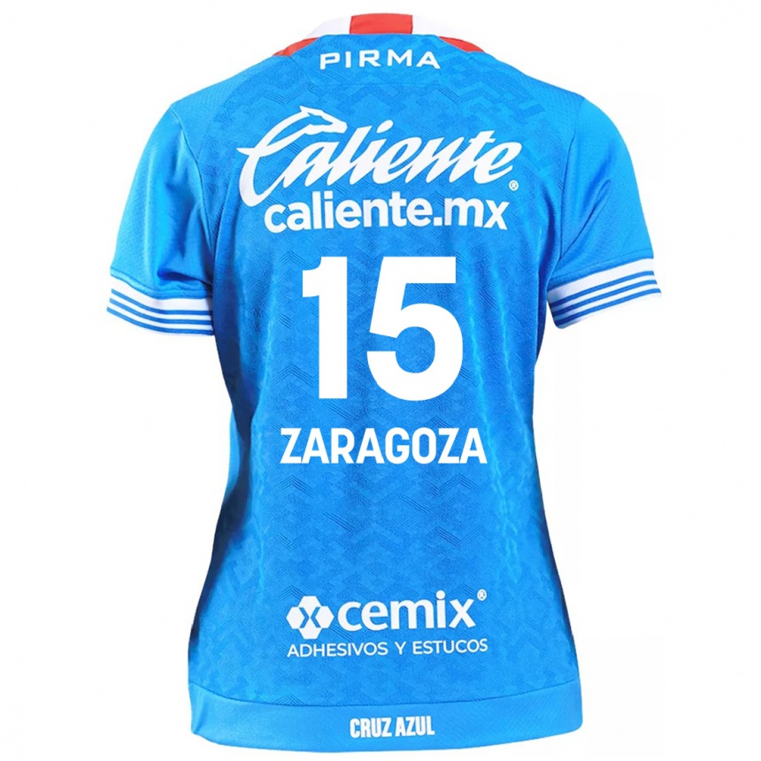 Homme Football Maillot Nancy Zaragoza #15 Bleu Ciel Tenues Domicile 2024/25