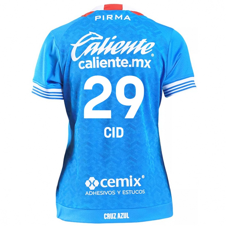 Homme Football Maillot Claudia Cid #29 Bleu Ciel Tenues Domicile 2024/25