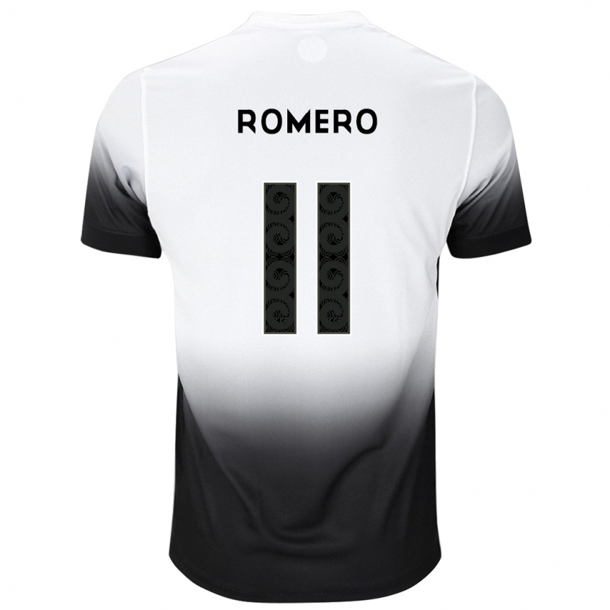 Homme Football Maillot Angel Romero #11 Blanc Noir Tenues Domicile 2024/25