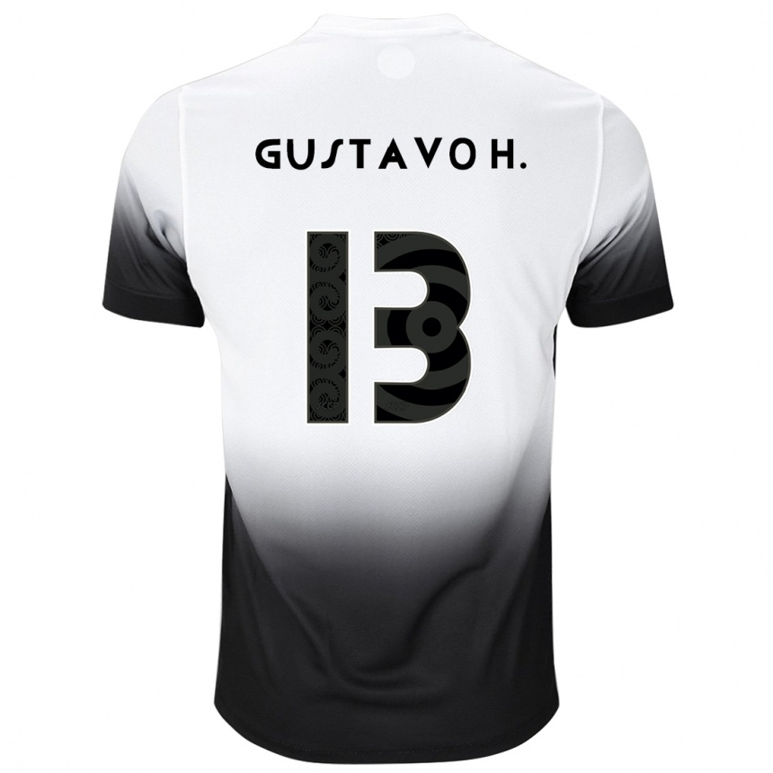 Homme Football Maillot Gustavo Henrique #13 Blanc Noir Tenues Domicile 2024/25