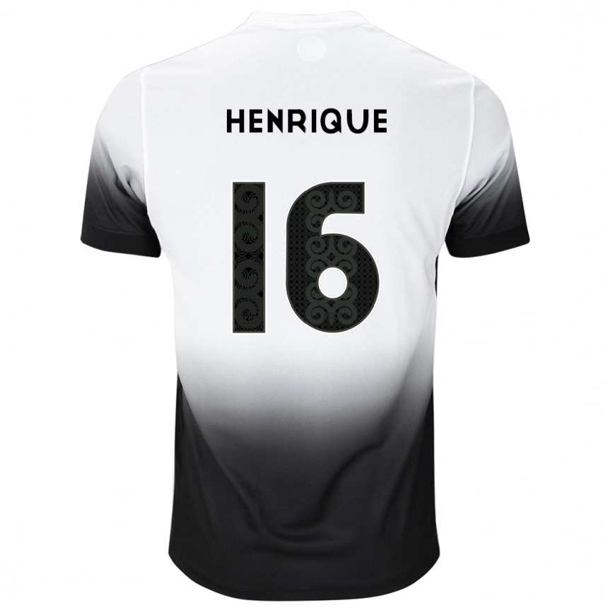 Homme Football Maillot Pedro Henrique #16 Blanc Noir Tenues Domicile 2024/25