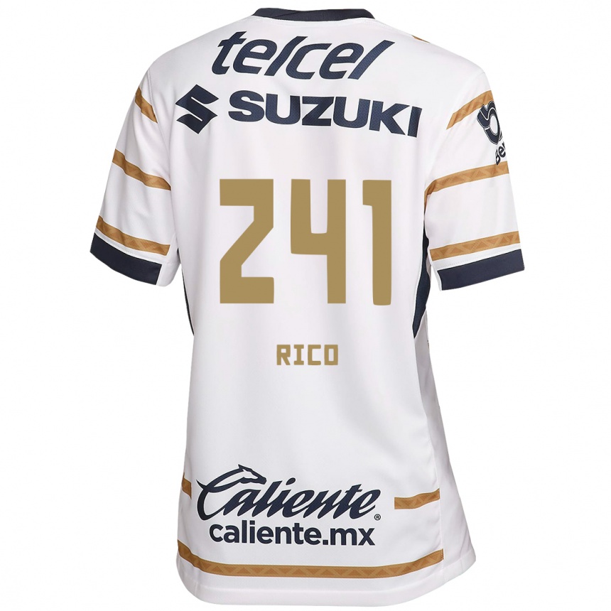 Homme Football Maillot Ángel Rico #241 Obsidienne Blanche Tenues Domicile 2024/25