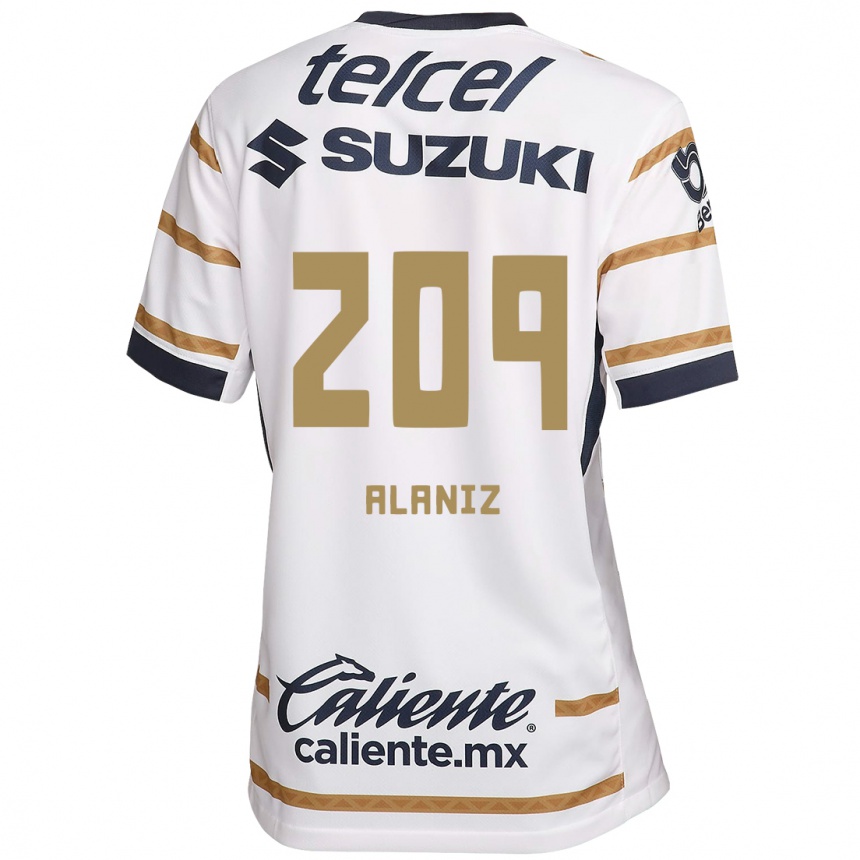 Homme Football Maillot Jorge Alaniz #209 Obsidienne Blanche Tenues Domicile 2024/25