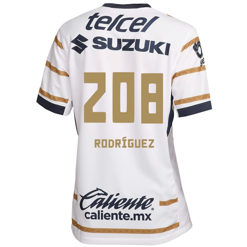 Homme Football Maillot Gael Rodríguez #208 Obsidienne Blanche Tenues Domicile 2024/25