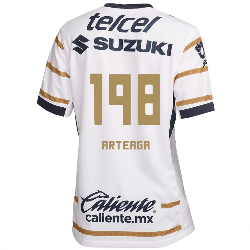 Homme Football Maillot Edwin Arteaga #198 Obsidienne Blanche Tenues Domicile 2024/25