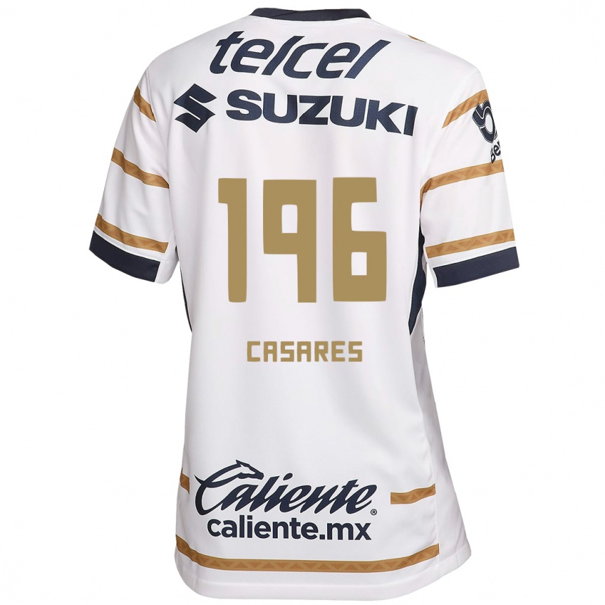 Homme Football Maillot Mateo Casares #196 Obsidienne Blanche Tenues Domicile 2024/25