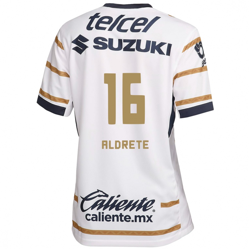 Homme Football Maillot Adrian Aldrete #16 Obsidienne Blanche Tenues Domicile 2024/25