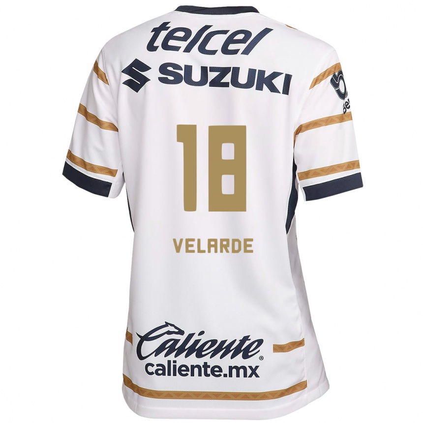 Homme Football Maillot Efrain Velarde #18 Obsidienne Blanche Tenues Domicile 2024/25