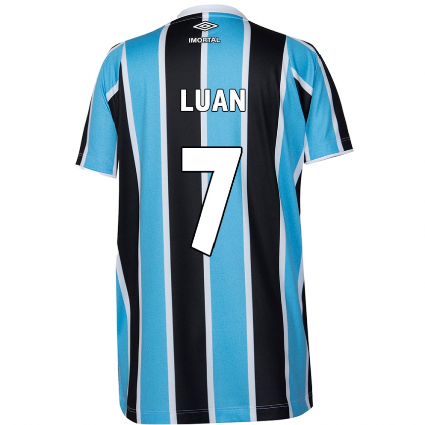 Homme Football Maillot Luan #7 Bleu Noir Blanc Tenues Domicile 2024/25