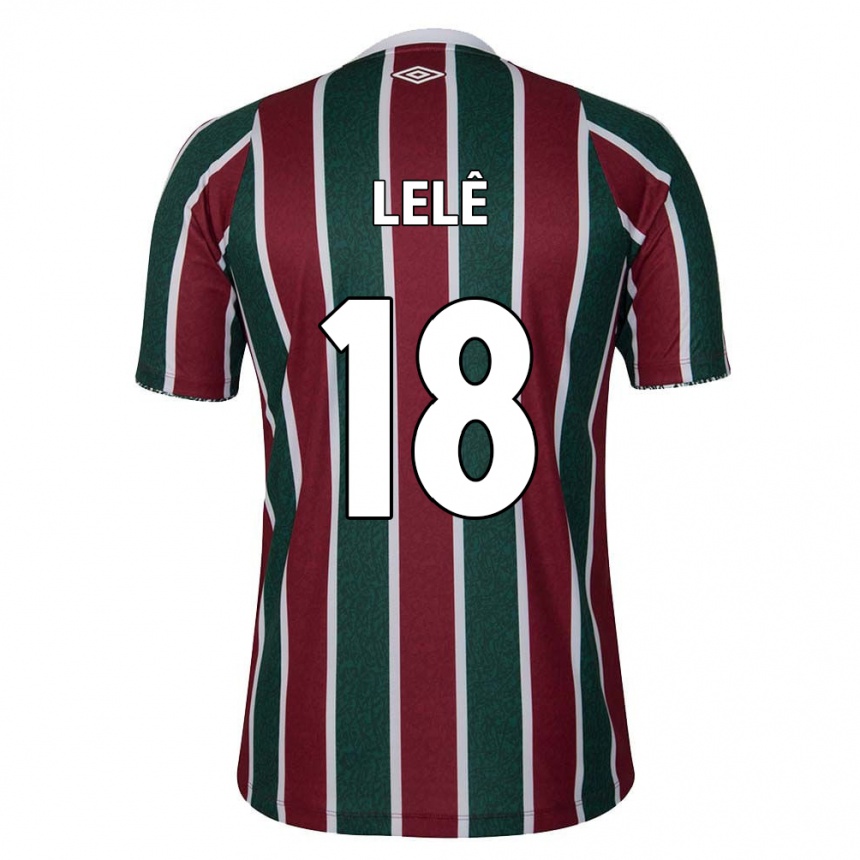 Homme Football Maillot Lelê #18 Vert Marron Blanc Tenues Domicile 2024/25