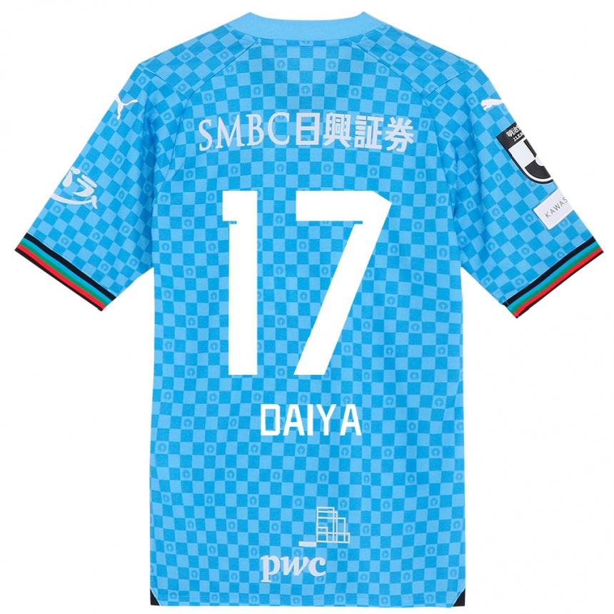 Homme Football Maillot Daiya Tono #17 Bleu Azur Tenues Domicile 2024/25