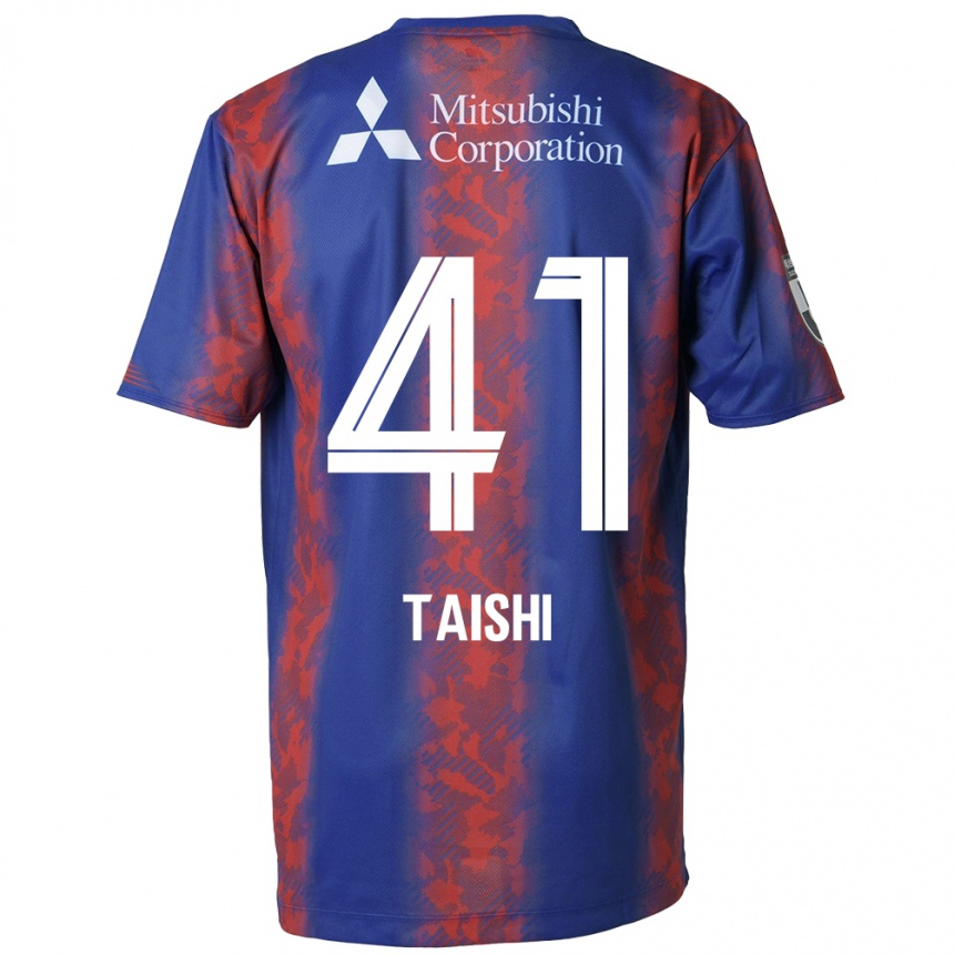 Homme Football Maillot Taishi Brandon Nozawa #41 Bleu Rouge Tenues Domicile 2024/25