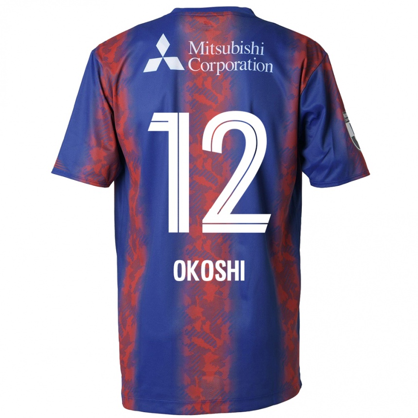 Homme Football Maillot Yutaha Okoshi #12 Bleu Rouge Tenues Domicile 2024/25