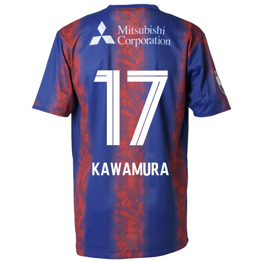 Homme Football Maillot Riku Kawamura #17 Bleu Rouge Tenues Domicile 2024/25