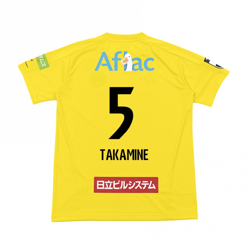 Homme Football Maillot Tomoki Takamine #5 Jaune Noir Tenues Domicile 2024/25