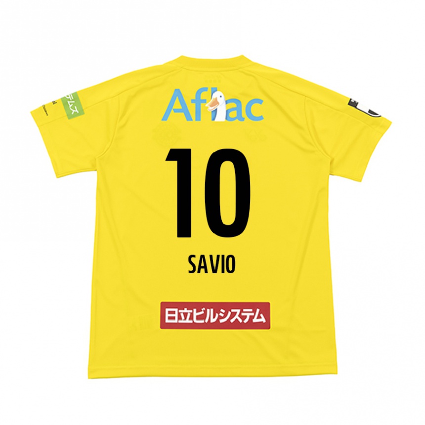 Homme Football Maillot Matheus Savio #10 Jaune Noir Tenues Domicile 2024/25