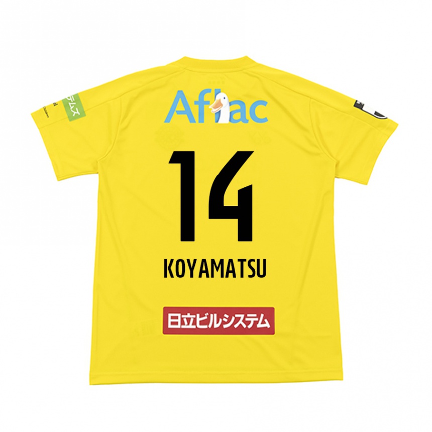 Homme Football Maillot Tomoya Koyamatsu #14 Jaune Noir Tenues Domicile 2024/25