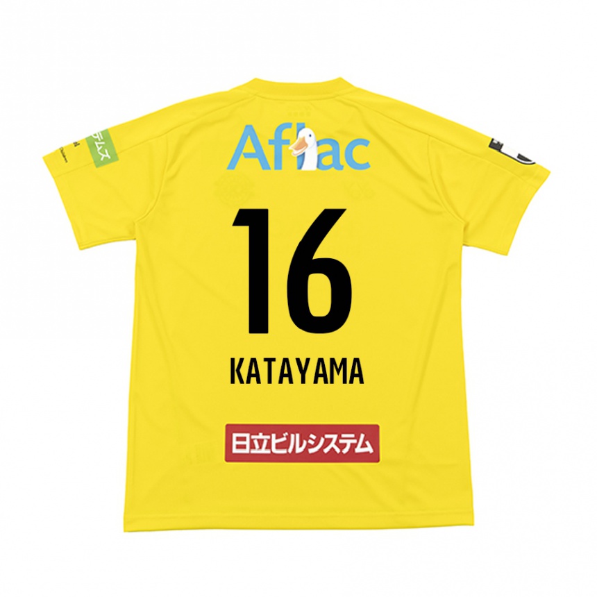 Homme Football Maillot Eiichi Katayama #16 Jaune Noir Tenues Domicile 2024/25