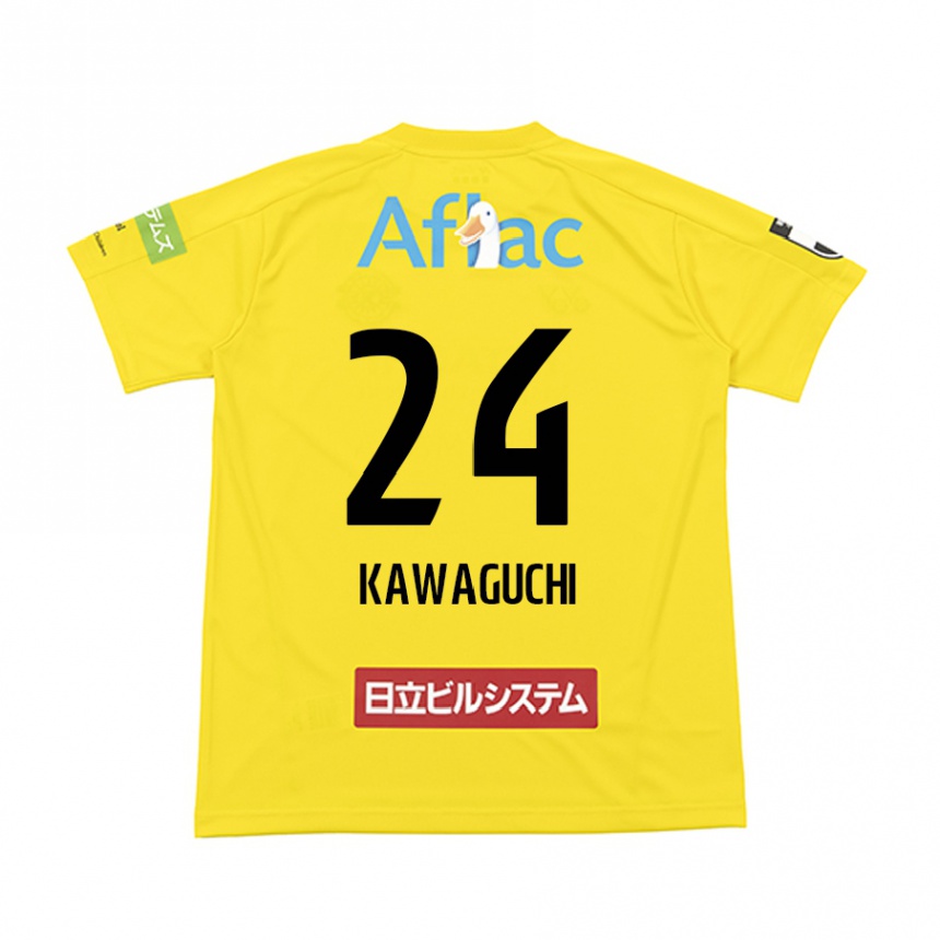 Homme Football Maillot Naoki Kawaguchi #24 Jaune Noir Tenues Domicile 2024/25