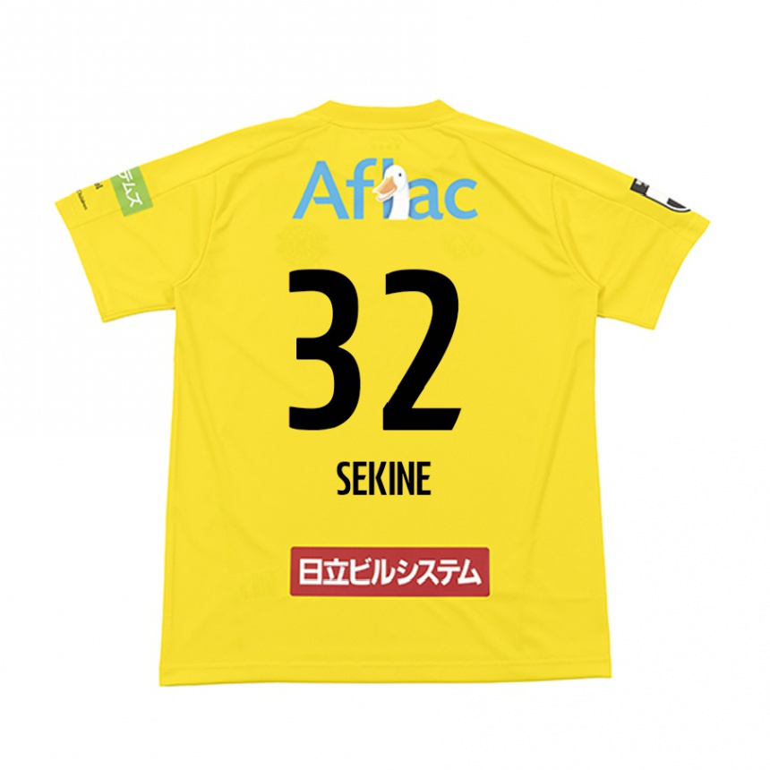 Homme Football Maillot Hiroki Sekine #32 Jaune Noir Tenues Domicile 2024/25