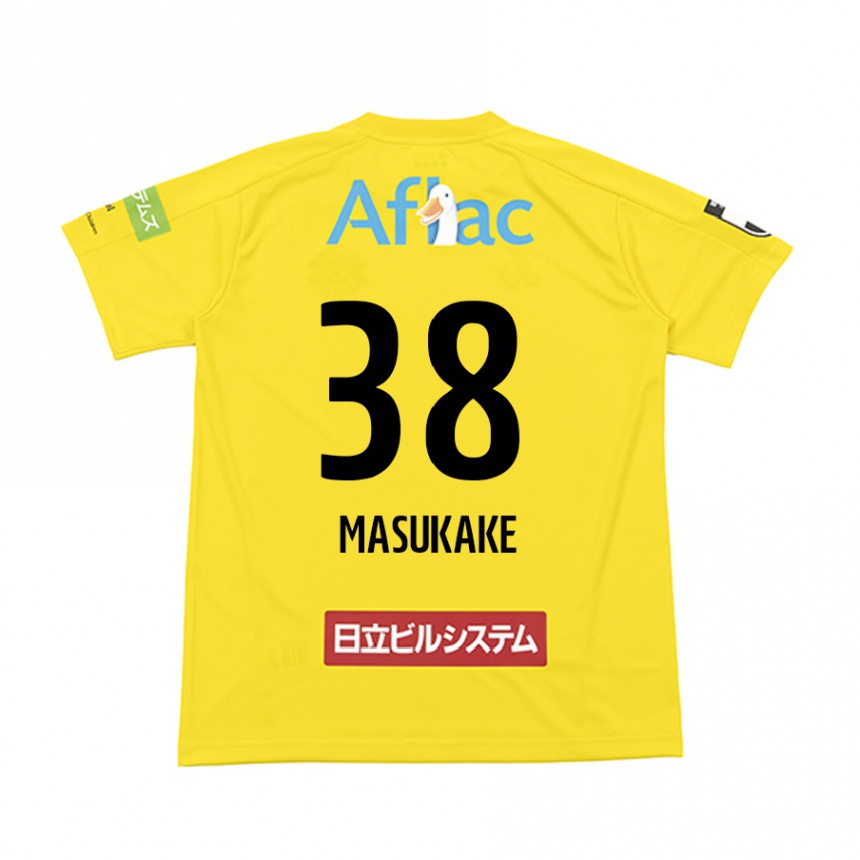 Homme Football Maillot Yugo Masukake #38 Jaune Noir Tenues Domicile 2024/25