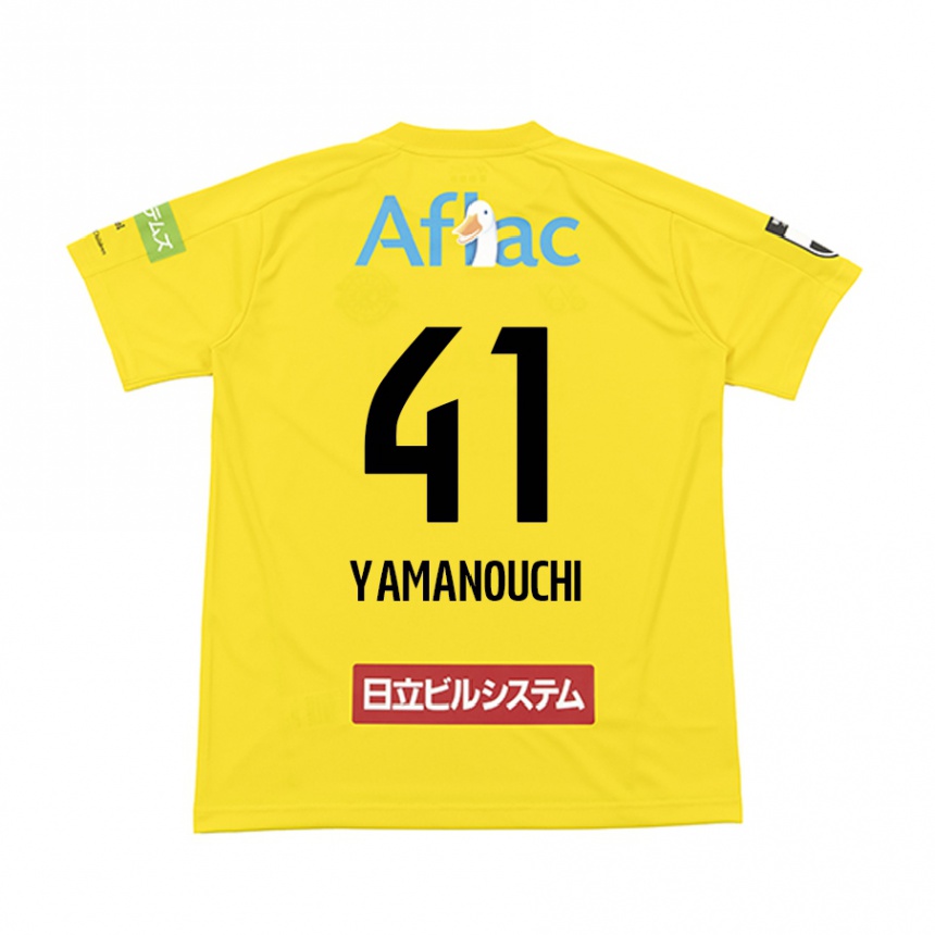 Homme Football Maillot Yusei Yamanouchi #41 Jaune Noir Tenues Domicile 2024/25