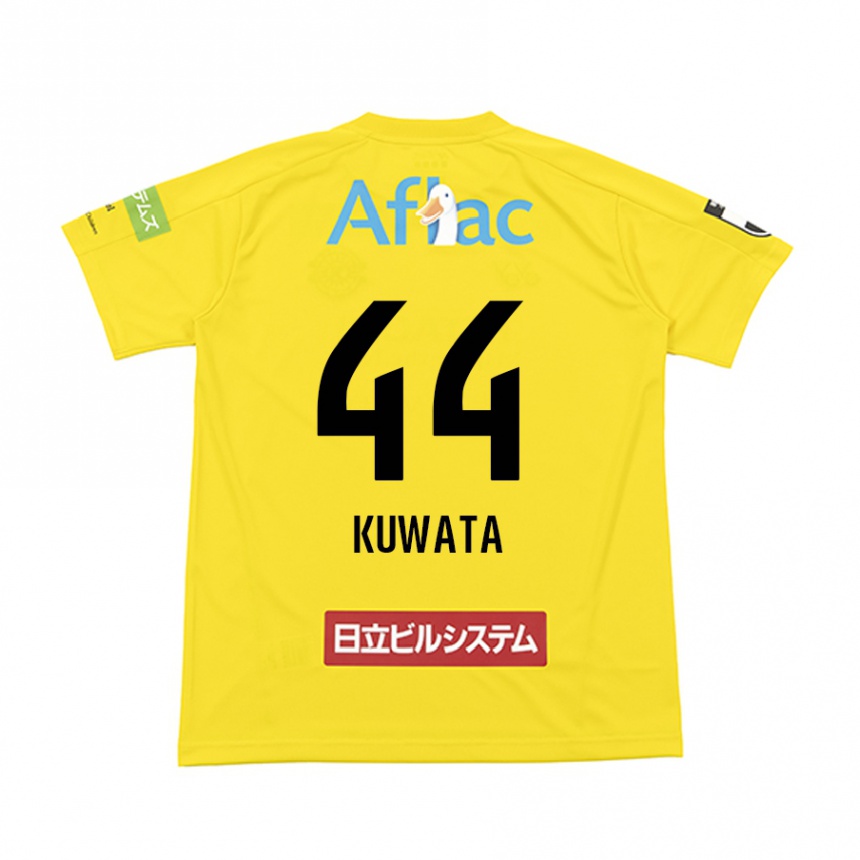 Homme Football Maillot Taisei Kuwata #44 Jaune Noir Tenues Domicile 2024/25