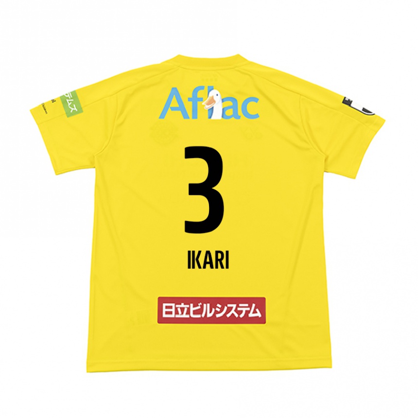 Homme Football Maillot Tetta Ikari #3 Jaune Noir Tenues Domicile 2024/25