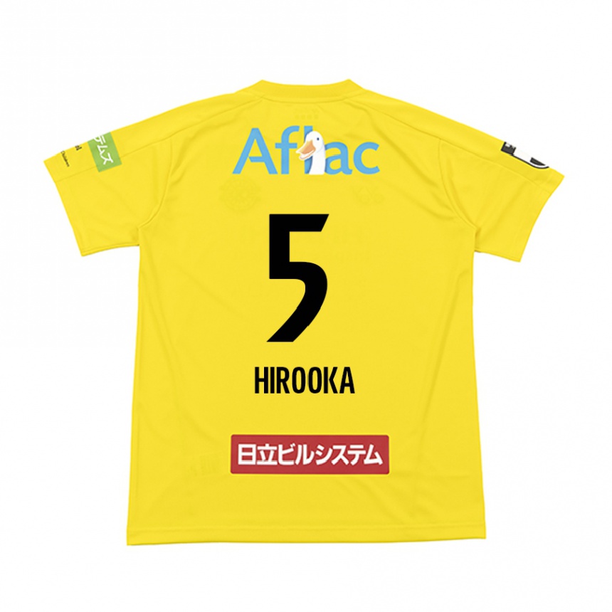 Homme Football Maillot Eita Hirooka #5 Jaune Noir Tenues Domicile 2024/25