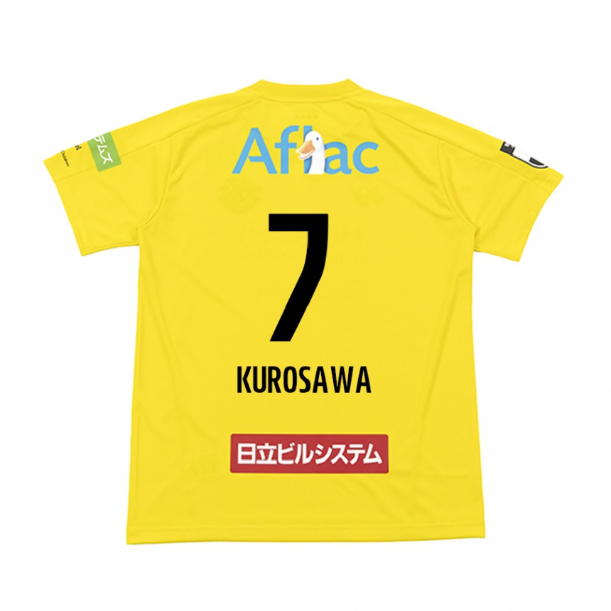 Homme Football Maillot Shido Kurosawa #7 Jaune Noir Tenues Domicile 2024/25