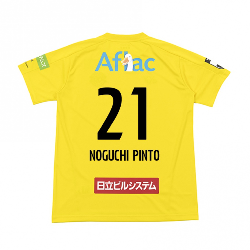 Homme Football Maillot Amato Noguchi Pinto #21 Jaune Noir Tenues Domicile 2024/25