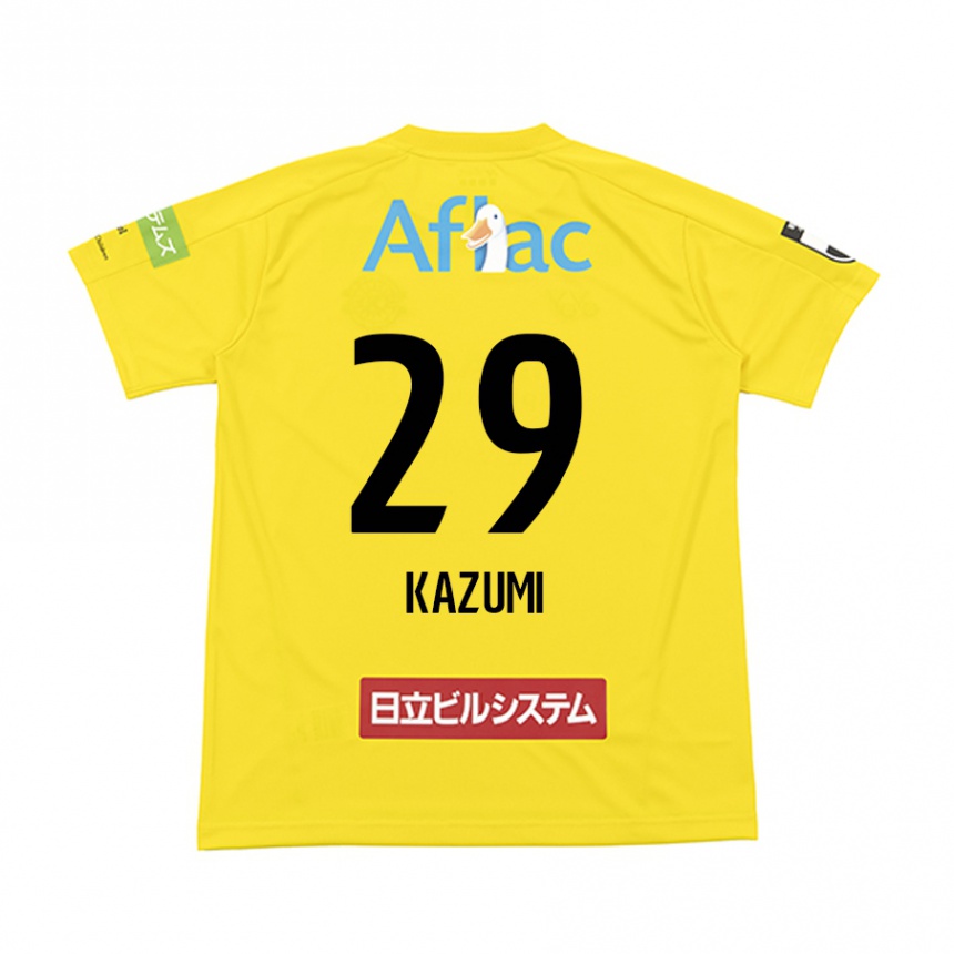 Homme Football Maillot Takuto Kazumi #29 Jaune Noir Tenues Domicile 2024/25