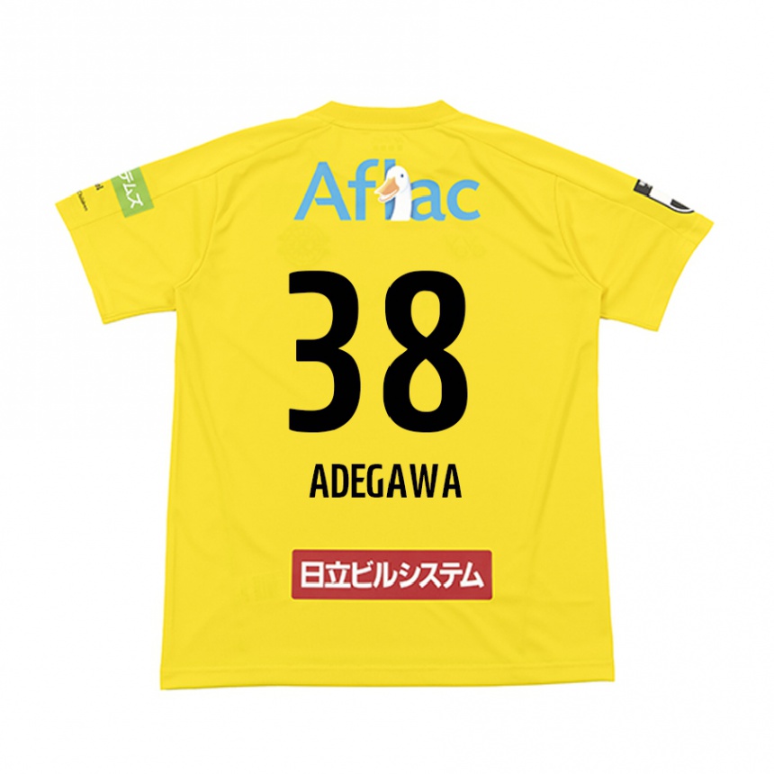 Homme Football Maillot Koa Adegawa #38 Jaune Noir Tenues Domicile 2024/25