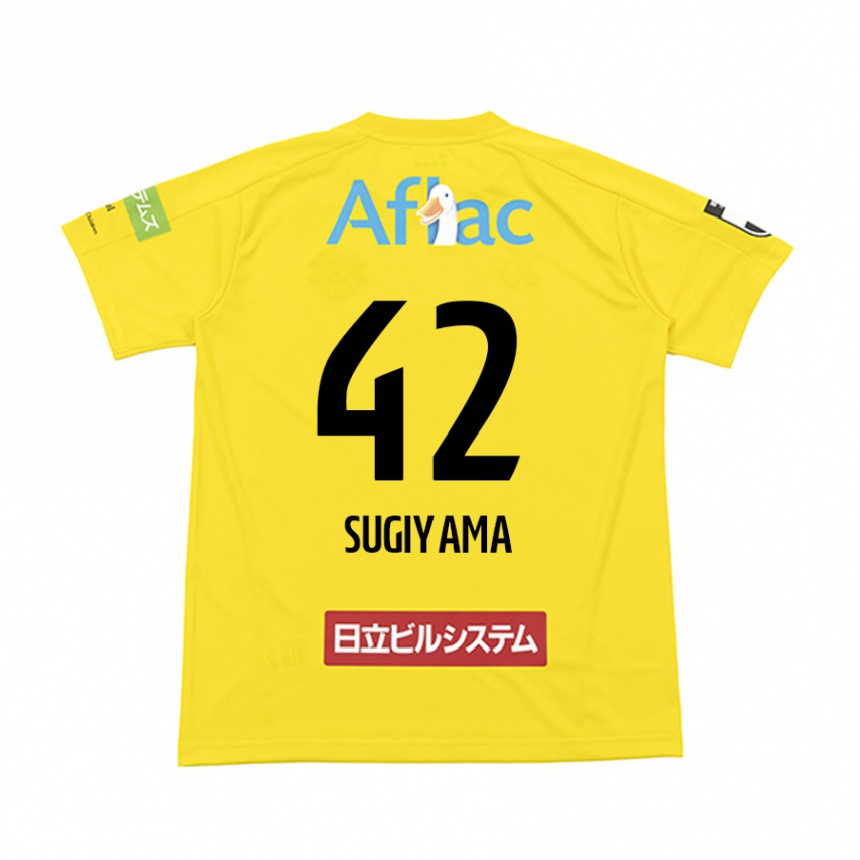 Homme Football Maillot Shunnosuke Sugiyama #42 Jaune Noir Tenues Domicile 2024/25