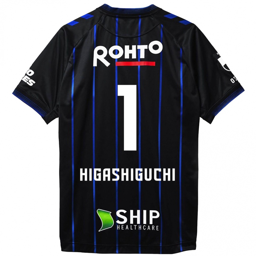 Homme Football Maillot Masaaki Higashiguchi #1 Noir Bleu Tenues Domicile 2024/25