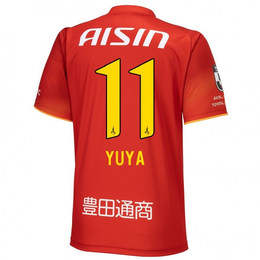 Homme Football Maillot Yuya Yamagishi #11 Rouge Blanc Jaune Tenues Domicile 2024/25