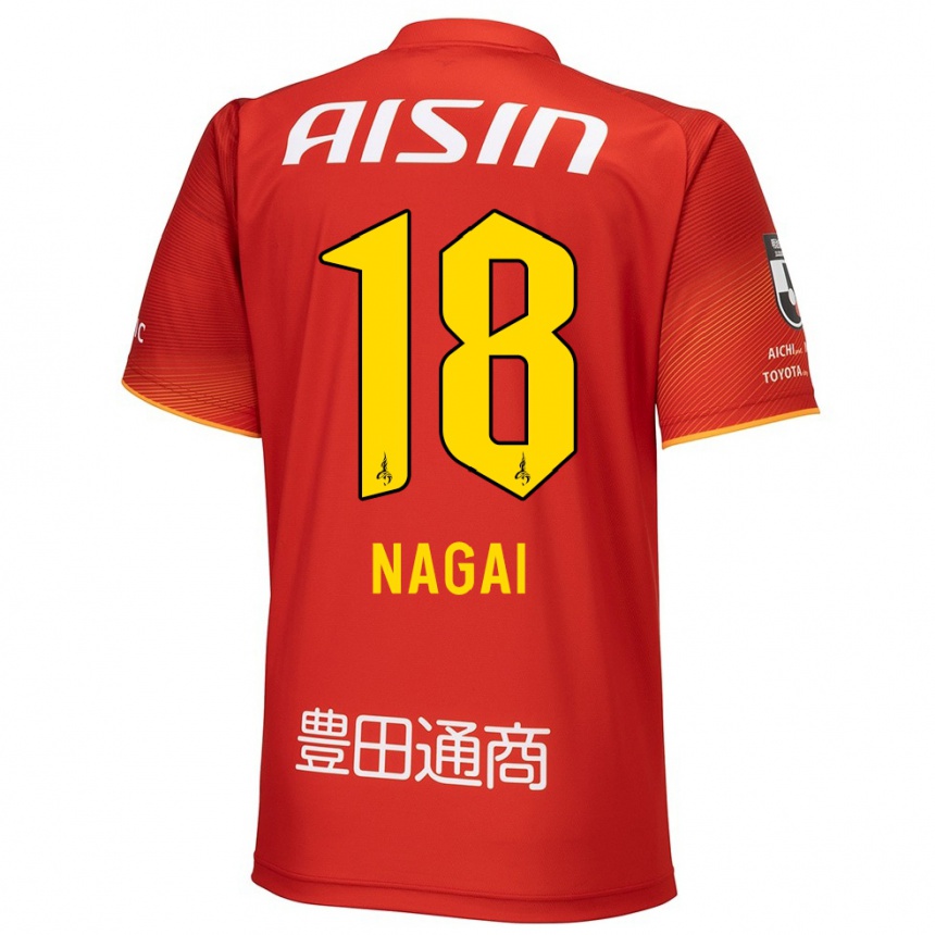 Homme Football Maillot Kensuke Nagai #18 Rouge Blanc Jaune Tenues Domicile 2024/25