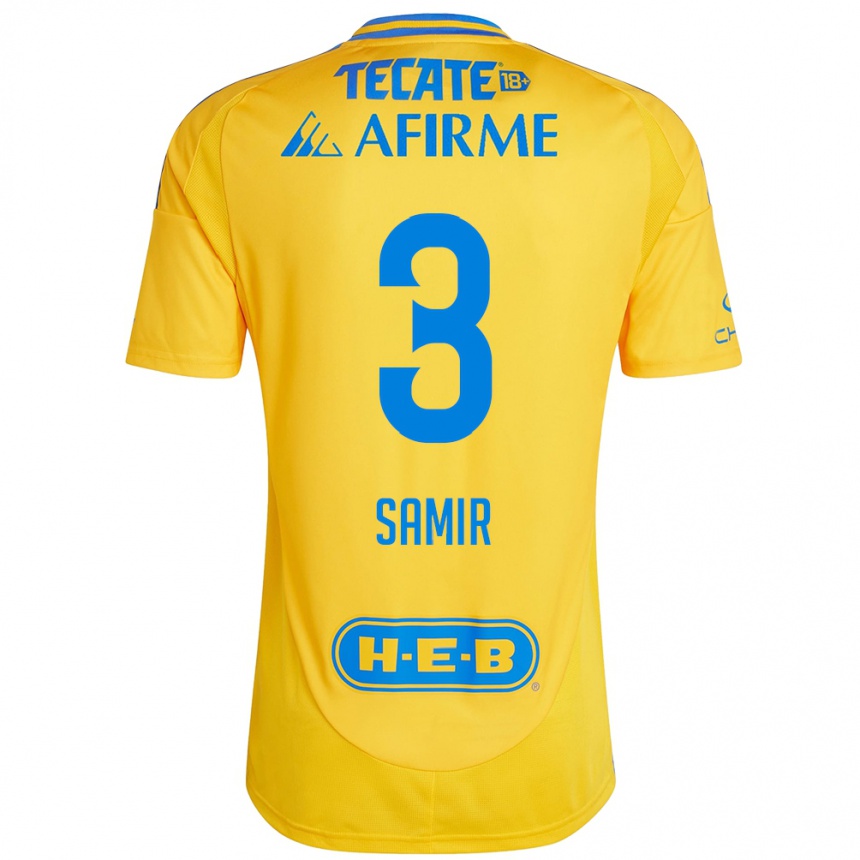 Homme Football Maillot Samir Caetano #3 Or Jaune Tenues Domicile 2024/25