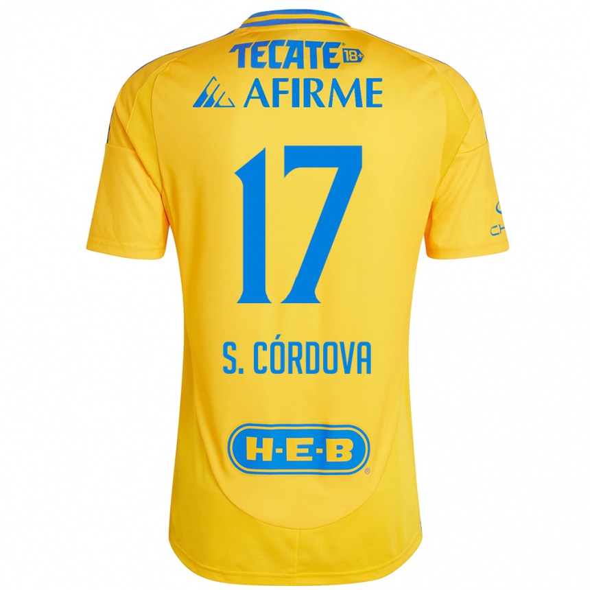 Homme Football Maillot Sebastian Cordova #17 Or Jaune Tenues Domicile 2024/25