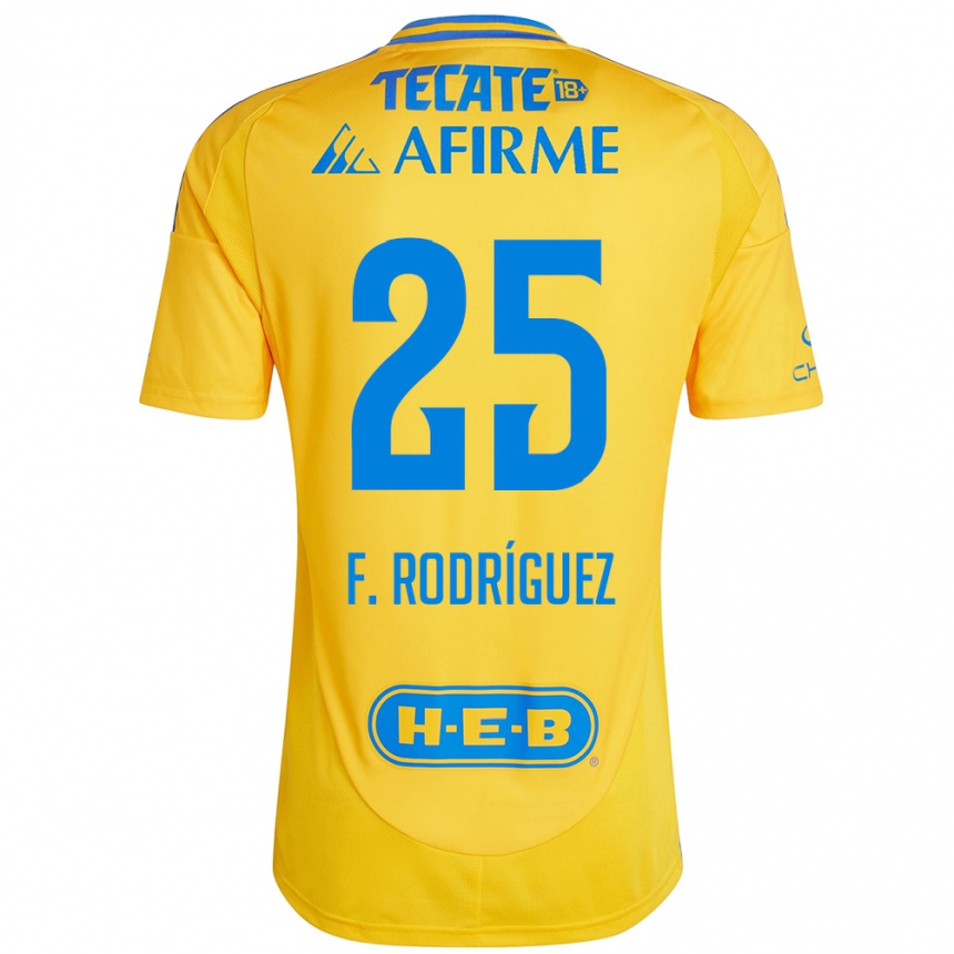 Homme Football Maillot Felipe Rodríguez #25 Or Jaune Tenues Domicile 2024/25