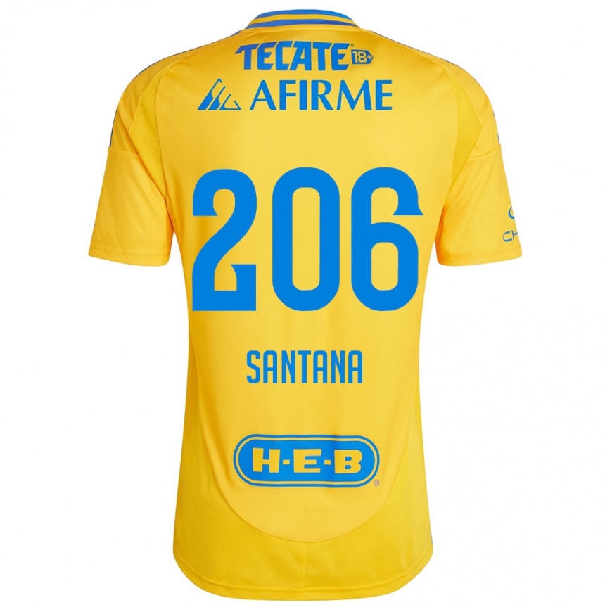 Homme Football Maillot Joel Santana #206 Or Jaune Tenues Domicile 2024/25