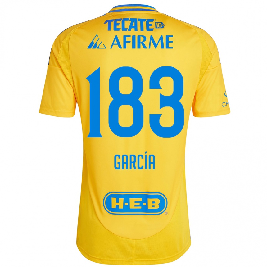 Homme Football Maillot Zahir García #183 Or Jaune Tenues Domicile 2024/25