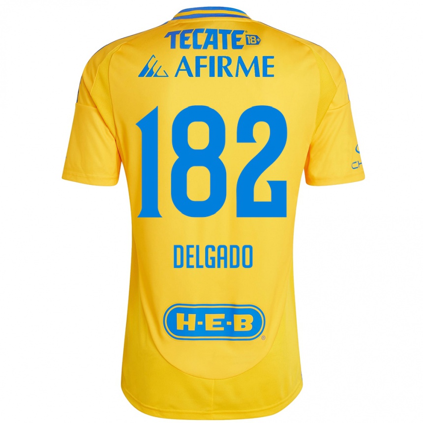 Homme Football Maillot Arturo Delgado #182 Or Jaune Tenues Domicile 2024/25