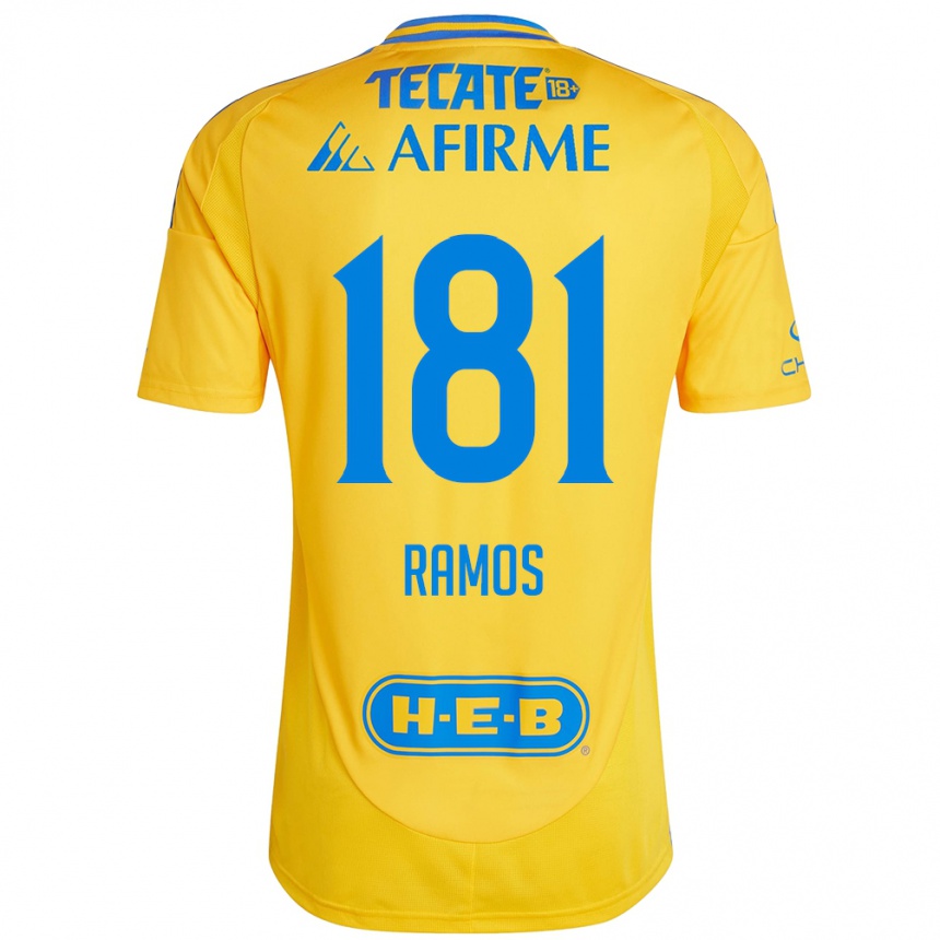 Homme Football Maillot Anthony Ramos #181 Or Jaune Tenues Domicile 2024/25