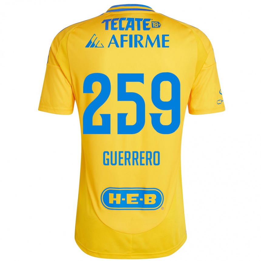 Homme Football Maillot Erick Guerrero #259 Or Jaune Tenues Domicile 2024/25